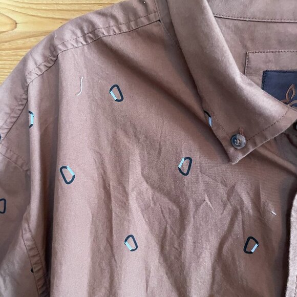 Prana Broderick Carabiner Printed Button Down - Picture 1 of 7